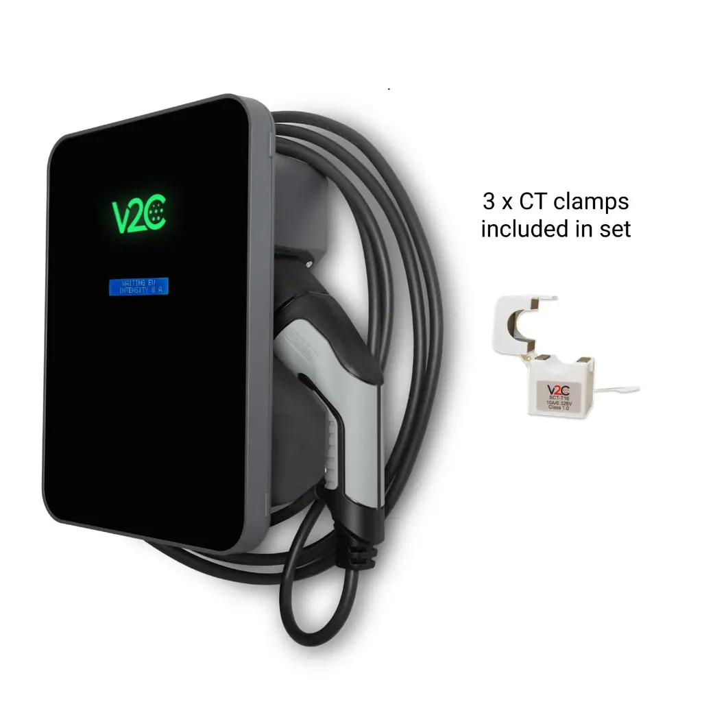 V2C Trydan 22kW, дисплей, 5m кабел, приложение, динамично управление на мощността